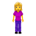 woman standing on platform Emojipedia