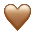 brown heart on platform Emojipedia
