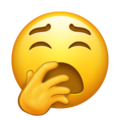 yawning face on platform Emojipedia