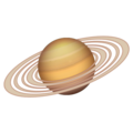 ringed planet on platform Emojipedia