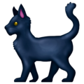 black cat on platform Emojipedia