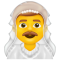 man with veil on platform Emojipedia