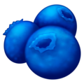 blueberries on platform Emojipedia