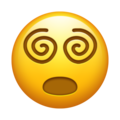 face with spiral eyes on platform Emojipedia