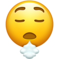 face exhaling on platform Emojipedia