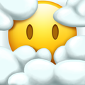 face in clouds on platform Emojipedia