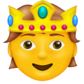 person with crown on platform Emojipedia
