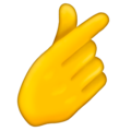 hand with index finger and thumb crossed on platform Emojipedia
