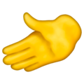 leftwards hand on platform Emojipedia