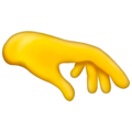 palm down hand on platform Emojipedia
