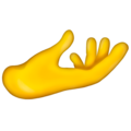 palm up hand on platform Emojipedia