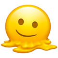 melting face on platform Emojipedia