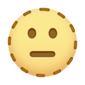 dotted line face on platform Emojipedia