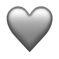 grey heart on platform Emojipedia