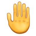 raised back of hand on platform Emojipedia