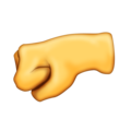 left-facing fist on platform Emojipedia
