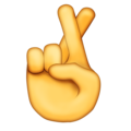 crossed fingers on platform Emojipedia