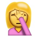 person facepalming on platform Emojipedia