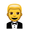 person in tuxedo on platform Emojipedia