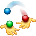 person juggling on platform Emojipedia