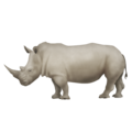 rhinoceros on platform Emojipedia
