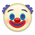 clown face on platform Emojipedia