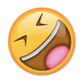 rolling on the floor laughing on platform Emojipedia