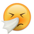 sneezing face on platform Emojipedia