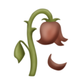 wilted flower on platform Emojipedia