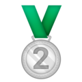 second place medal on platform Emojipedia