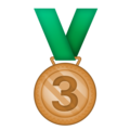 third place medal on platform Emojipedia