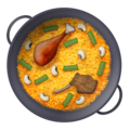 shallow pan of food on platform Emojipedia