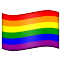rainbow flag on platform Emojipedia
