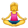 person in lotus position on platform Emojipedia