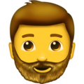 person: beard on platform Emojipedia