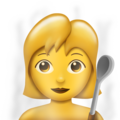 woman in steamy room on platform Emojipedia
