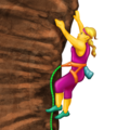 woman climbing on platform Emojipedia