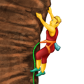 man climbing on platform Emojipedia