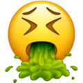 face vomiting on platform Emojipedia