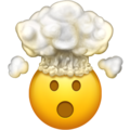 exploding head on platform Emojipedia