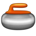 curling stone on platform Emojipedia