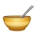 bowl with spoon on platform Emojipedia