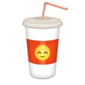 cup with straw on platform Emojipedia