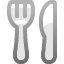 fork and knife on platform Facebook