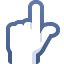 backhand index pointing up on platform Facebook
