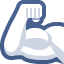 flexed biceps on platform Facebook