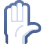 person raising hand on platform Facebook