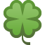four leaf clover on platform Facebook