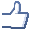 thumbs up on platform Facebook