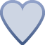 blue heart on platform Facebook